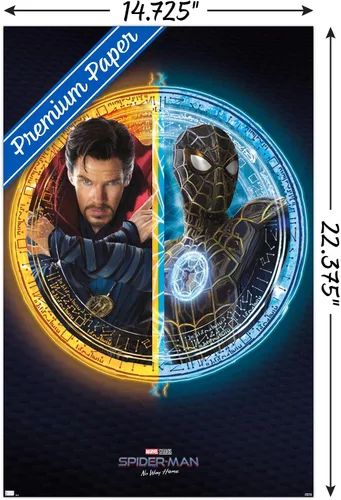 Vista 34 de Trends International Marvel Spider-Man: No Way Home - Póster de pared dúo, 22.4 pulgadas de largo x 14.7 pulgadas, versión enmarcada de madera