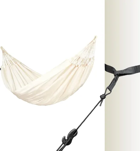 Vista 16 de LA SIESTA Brisa - Hamaca clásica colgante, hecha a mano, resistente a la intemperie, resistente a roturas para relajación en interiores y Almendra