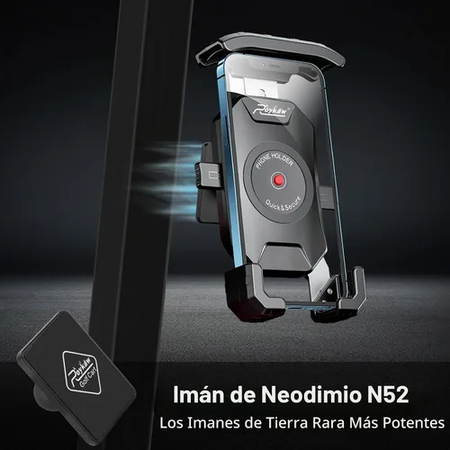 Vista 2 de Roykaw Soporte Magnético para Teléfono de Carrito de Golf Compatible con EZGO/Club Car/Yamaha, Compatible con iPhone/Galaxy/Google Pixel, Imán