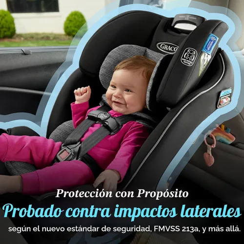 Vista 5 de Asiento de coche convertible 3 en 1 Graco Slimfit Diseño delgado y cómodo que ahorra espacio en su asiento trasero, Darcie
