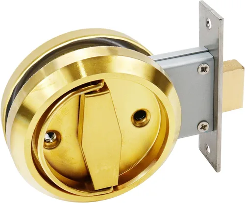 Vista 11 de 1 Unidades Empotrable Cerradura Para Gabinete 201 Acero Inoxidable Ronda Puerta Corredera Tirador Oculto Privacidad Locker Perillas Manijas (negro)