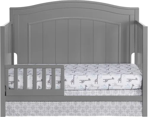 Vista 4 de Oxford Baby Nolan/North Bay - Kit de conversión de riel de protección de cuna a cama infantil, gris paloma, certificado GreenGuard Gold Gris