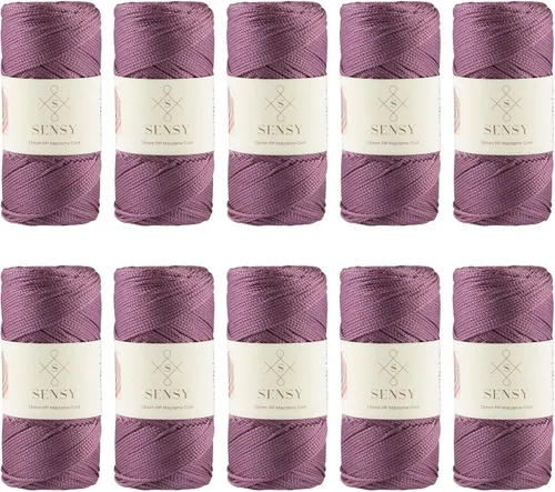 Vista 80 de Sensy Premium Cuerda de Poliéster 1.5mm (0.059 pulgadas) 164 Yardas Cuerda de Polipropileno 100% Cuerda de Macramé 1.5mm Cuerda para Bolsa
