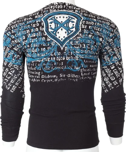 Vista 6 de Xtreme Couture by Affliction - Camisa térmica para hombre, color negro, Negro