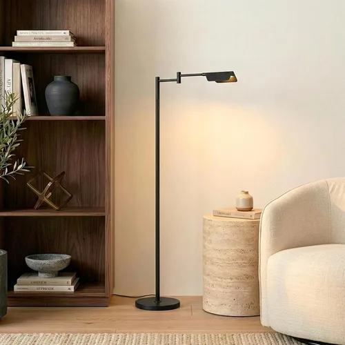 Vista 2 de Brightech Leaf Pharmacy Lámpara de lectura LED, lámpara de pie regulable con fácil rotación sobre silla o escritorio para salas de estar y oficinas