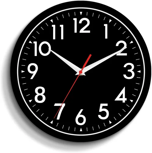 Vista 15 de DAXSMY Reloj de pared analógico pequeño de 8 pulgadas, silencioso, sin tictac, funciona con pilas, moderno, simple, decorativo, para cocina