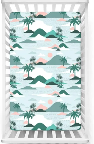 Vista 11 de Sábanas bajeras ajustables con temática de baloncesto, sábanas portátiles para cuna para niños pequeños, sábana de bebé para niños y niñas, 24 x 38