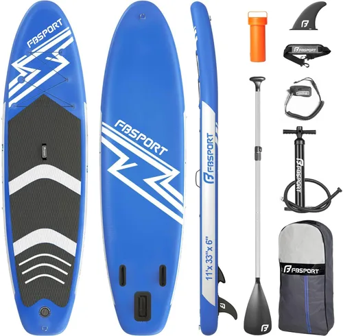 Vista 16 de FBSPORT Tabla de remo de pie prémium de 11 pies, tabla de yoga con accesorios de SUP y bolsa de transporte, amplia posición, control de surf