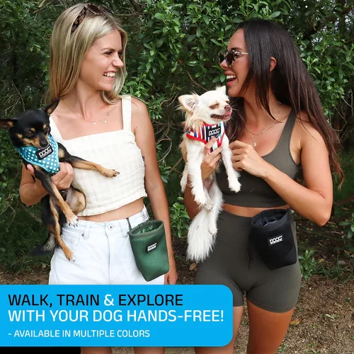 Vista 6 de DOOG Bolsa con clip para perros (pequeña), bolsa compacta de recompensa para entrenamiento de cachorros con clip seguro para la cintura, cierre