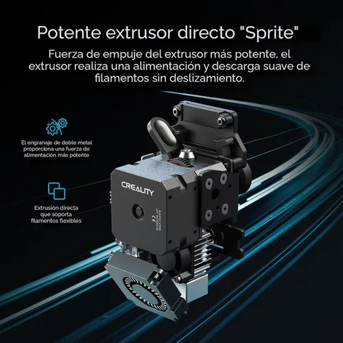 Vista 2 de Paquete de impresora 3D Creality Ender 3 V3 SE con 4 paquetes de filamento PLA (Negro+Blanco+Rojo+Azul)