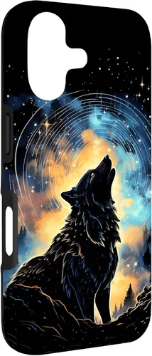 Vista 3 de Howling Wolf Space Galaxy Stars Wolves Animal Case for iPhone 17