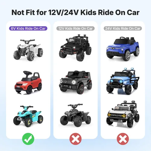 Vista 6 de Cargador de 6 V para juguetes de paseo, cargador de batería de 6 voltios