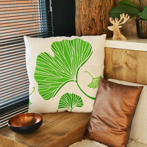 Vista 6 de FINGERINSPIRE 5 plantillas de pintura de Ginkgo Biloba de 3.9/5.9/7.87/9.8/11.8 pulgadas, plantilla de dibujo con patrón de hojas reutilizables