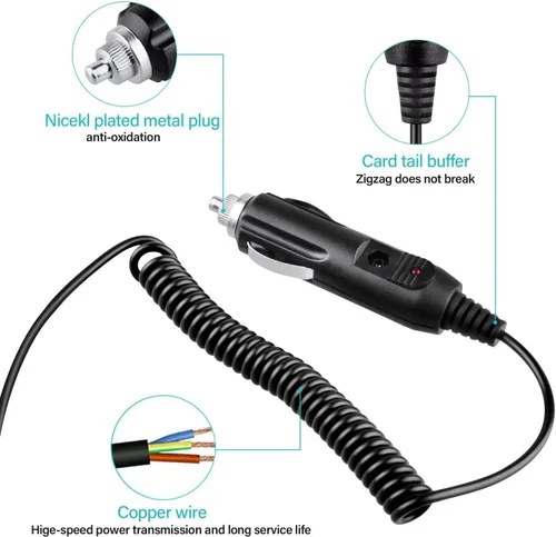 Vista 4 de Cargador de corriente continua para coche Uniden Bearcat BC 200XLT BC200XLT Escáner de mano Race-Scan