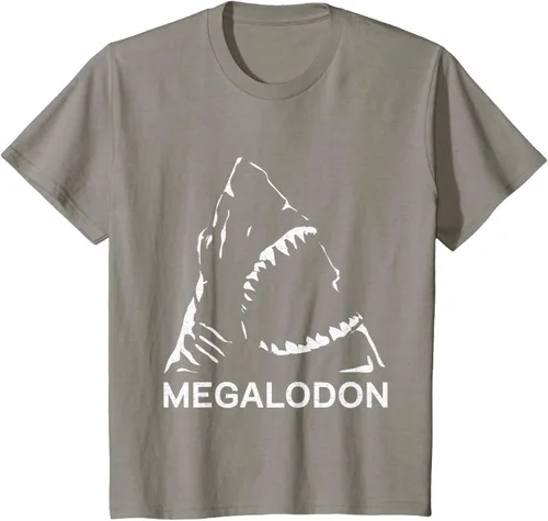 Vista 25 de Camiseta de paleontólogo prehistórico de tiburón gigante Megalodon, Negro