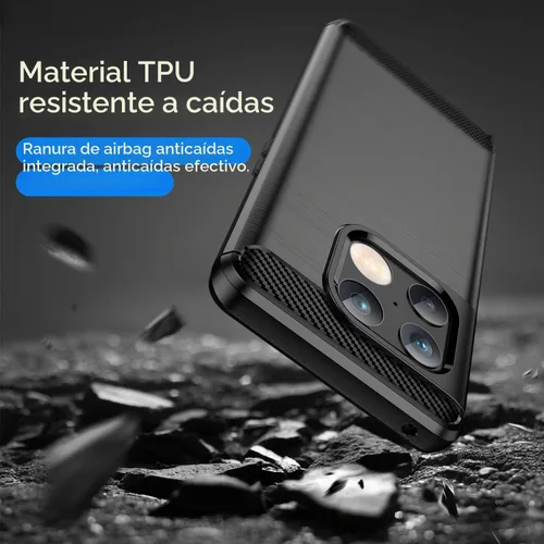 Vista 6 de Funda para OnePlus 10 Pro 5G, a prueba de golpes, resistente a los arañazos, funda de fibra de carbono, TPU suave, para OnePlus 10 Pro 5G