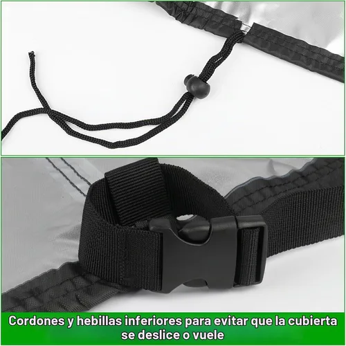 Vista 4 de Funda para Mesa de Trasplante, Cubierta Impermeable para Gabinete de Almacenamiento al Aire Libre Mederla 32"x19"x36", Funda Protectora para Armario