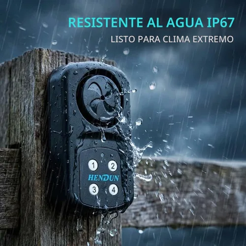 Vista 2 de HENDUN Alarma de puerta al aire libre con teclado remoto, impermeable IP67, alarma de puerta de piscina enterrada, sensor de alarma de puerta, 140