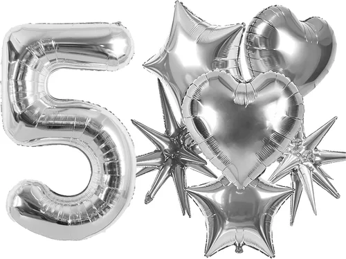 Vista 46 de Globos de números grandes, negros, de 40 pulgadas