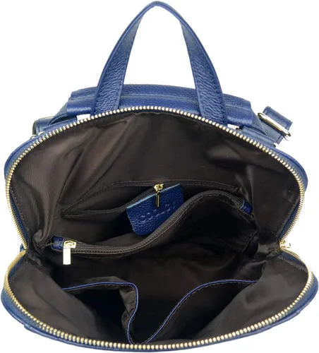 Vista 6 de COOLCY Mochila de cuero real para mujer