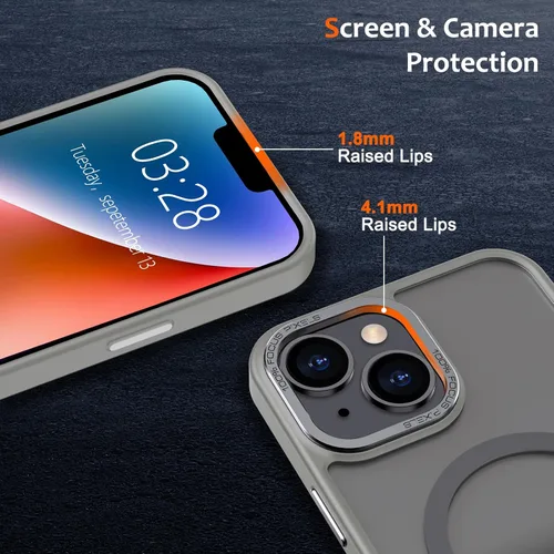 Vista 448 de Anuck - Funda magnética para iPhone 11 compatible con MagSafe, carcasa trasera mate translúcida dura, borde de TPU, delgada, resistente a impactos