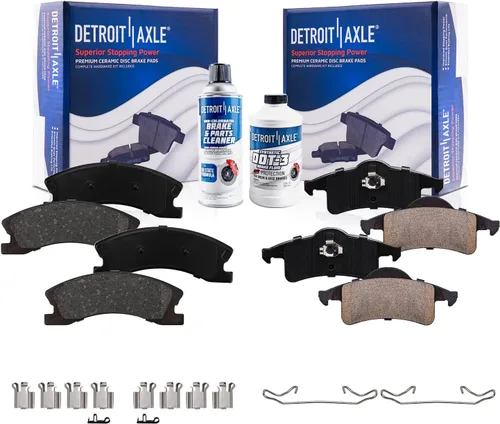 Vista 147 de Detroit Axle - Pastillas de freno traseras para Toyota Prius 2012-2015 Prius Plug-In 2017-2018 Corolla iM 2016 Sion iM 2011-2017 Lexus CT200h