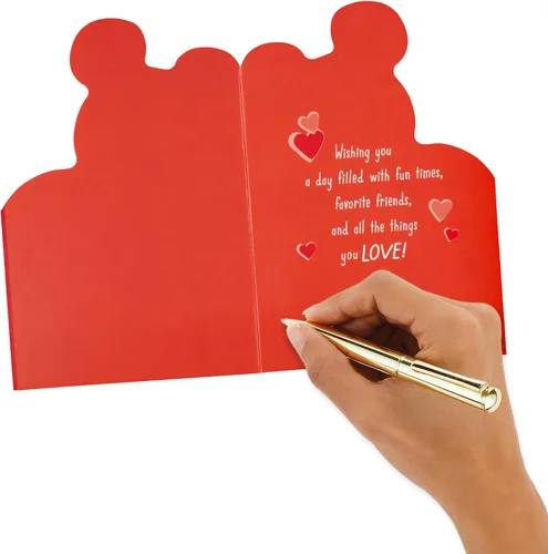 Vista 4 de Hallmark - Tarjetas de San Valentín de Disney con sobres, paquete de 4 (Mickey Mouse)