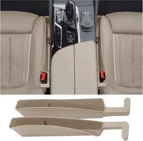 Vista 11 de 2 piezas de relleno de espacio para asiento de coche de piel sintética PU, bloqueador de caída para grietas de auto para rellenar el espacio lateral