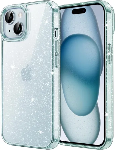 Vista 11 de JETech - Funda con purpurina para iPhone 15 de 6.1 pulgadas, funda brillante a prueba de golpes, bonita y brillante para mujeres y niñas (negro)