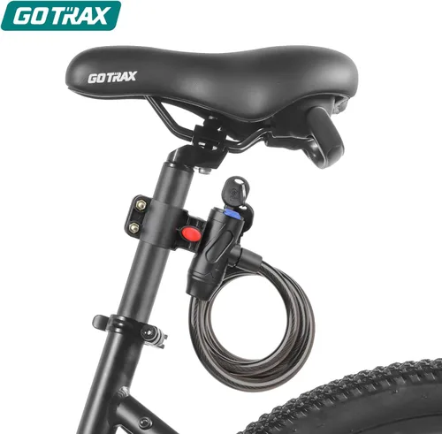 Vista 5 de Gotrax LockGuard - Cerraduras para scooter, cable de bloqueo de bicicleta de 4 pies, cerradura de bicicleta antirrobo resistente con soporte