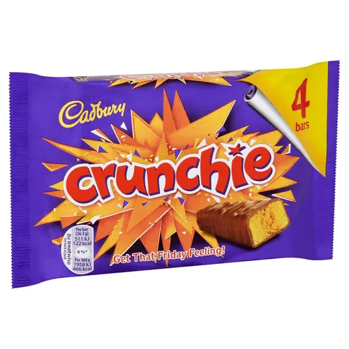 Vista 5 de Cadbury Crunchie (4 x 26.1g barras de chocolate) 104.4g Chocolate del Reino Unido / Chocolate británico