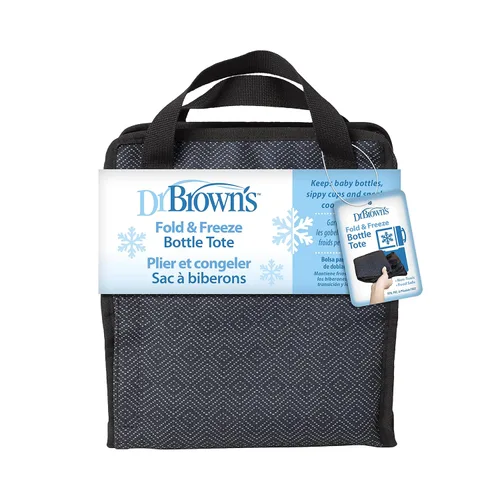 Vista 13 de Dr. Brown's Fold & Freeze - Bolsa enfriadora esencial para lactancia materna, 6 biberones para almacenamiento de leche, multicolor (paquete de 12)