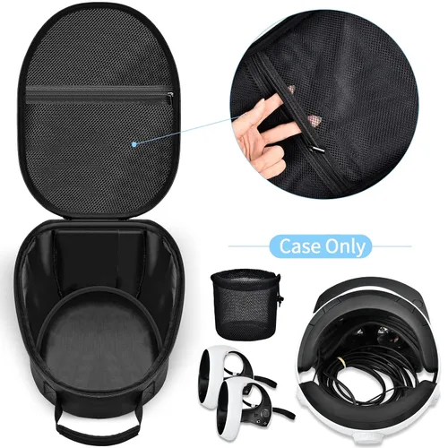 Vista 2 de Steadtep Carrying Bag Compatible with PS VR2 Gaming Headset and Touch Controllers, Also Fit for Meta Quest 3, for Oculus Quest 2, Travel Storage