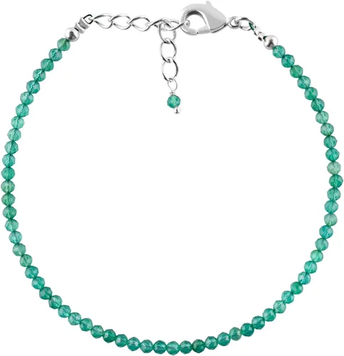 Vista 21 de Yanara Stone Bracelets For Women Beads Dainty Gemstones Jewelry for Women Birthstone, Chakra Energy Healing Crystals, Silver Plated Chain 8 inch
