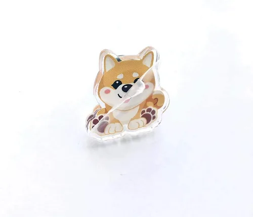 Vista 8 de Shiba Inu Kawaii - Pines acrílicos
