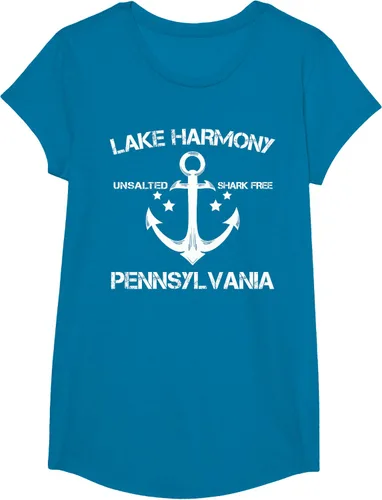 Vista 46 de Playera divertida de Lago Harmony Pennsylvania para acampada o pesca Negro
