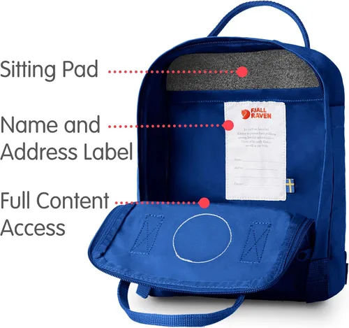 Vista 5 de Fjallraven Kanken Classic - Mochila pequeña para el día a día, Kånken Mini, talla única , Azul Oscuro