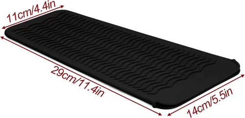 Vista 3 de 1 Paquete de Funda de Silicona Resistente al Calor para Alisador de Cabello, Rizador, Plancha Plana y Herramientas Calientes para el Cabello Negro