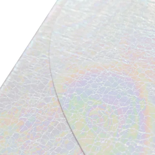 Vista 3 de Rainbow - Diario de tapa dura de poliuretano, con solapa magnética de corazón, holográfico, irregular, de cuero de grano craked de cuero, diario