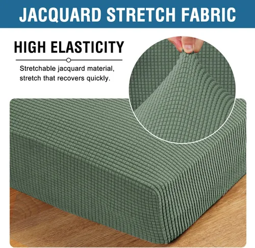 Vista 281 de H.VERSAILTEX Fundas de Cojín de Asiento Individuales Super Elásticas Fundas de Sofá Fundas de Cojín de Sofá Fundas Deslizables Juegos Tela de Sarga