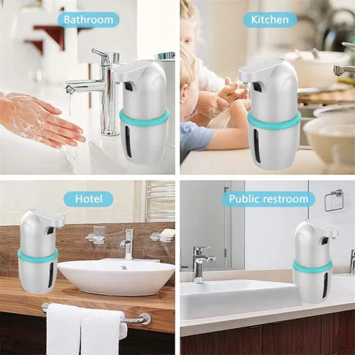 Vista 8 de Dispensador automático de jabón de espuma USB recargable sin contacto Sensor infrarrojo automático IPX5 impermeable de la cocina inteligente baño