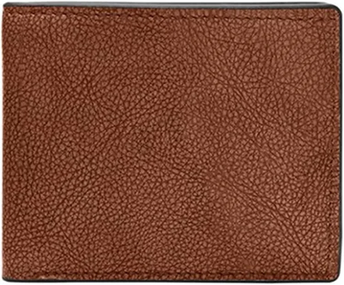 Vista 5 de Fossil Billetera de cuero delgada minimalista plegable con bolsillo frontal para hombres