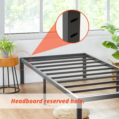 Vista 11 de PrimaSleep Soporte antideslizante de listones de acero resistente de 14 pulgadas, base de cama de plataforma de fácil montaje, base de colchón