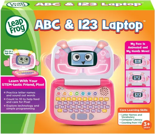 Vista 7 de LeapFrog ABC y 123 Laptop para preescolares de 3 a 7 años, color rosa