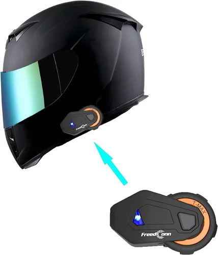 Vista 11 de 1Storm Casco integral para motocicleta Skull HJK311 + un escudo extra transparente + una película antivaho Anti niebla negro mate