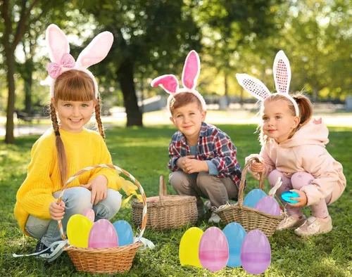 Vista 2 de The Dreidel Company Huevos de Pascua rellenables de 6 pulgadas, paquete de 6 unidades, translúcidos, coloridos de plástico gigante, se mantiene