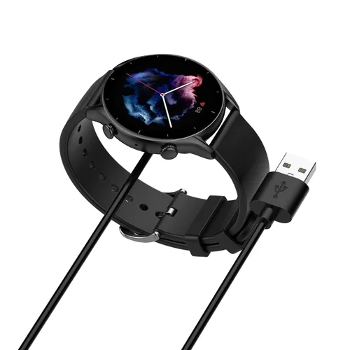Vista 5 de Cable de carga compatible con Amazfit GTS 3/GTR 3/GTR 3 Pro, cable USB de 3.3 pies, cable portátil de repuesto, accesorios para reloj inteligente
