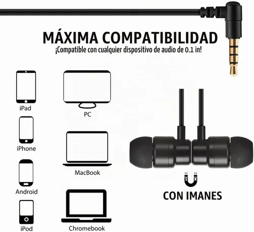 Vista 4 de UliX Rider - Auriculares intraurales con cable, auriculares con micrófono, con cable antienredos, auriculares para iPhone, iPad, Samsung