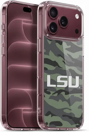 Vista 93 de Head Case Designs Funda de gel suave con licencia oficial de la Universidad Estatal de Louisiana LSU Camou compatible con Apple iPhone 7 Plus/iPhone