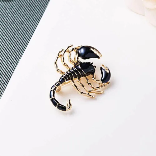 Vista 2 de Broche de escarabajos Broches de moda Scorpion Cicada Ladybug Bufanda Broche de Clip Ramo de Animales Traje de Ropa Accesorios Duraderos Procesados